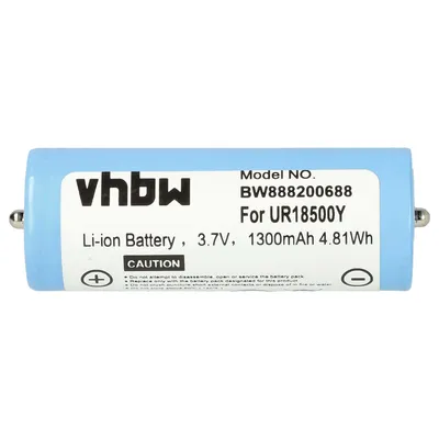 Produktbild von vhbw Akku Ersatz für Braun 81377206, UR18500Y, 67030925 für Rasierer (1300 mAh, 3,7 V, Li-Ion)