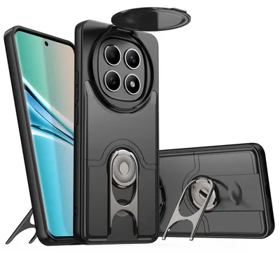 Obrázek produktu pro Pouzdro pro Xiaomi Redmi Note 15 5G/4G, Posuvným krytem fotoaparátu a kroužkovým stojánkem, nárazuvzdorné ochranné pouzdro Černá