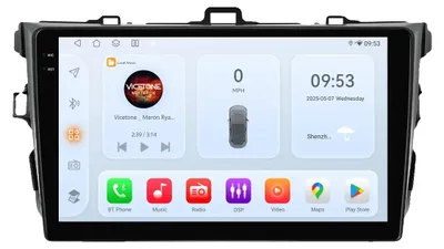 Obrázok produktu pre Multimediálny prehrávač do auta, inteligentný dotykový displej, kompatibilita so smartfónmi, kompatibilný s modelmi Toyota Corolla E140/150 (ročníky 2007-2011), model QS4 (8-jadrový procesor, 4G, 32 GB)