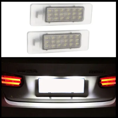Für Peugeot 1007 106 307 308 406 407 2x LED Kennzeichenbeleuchtung in der Farbe von GOLDCAR