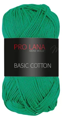 Produktbild von Pro Lana BASIC Baumwolle Baumwollgarn 50 g ideal für Kleidung, Spielzeug, Accessoires 125 m Farbe 070 - grün