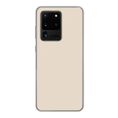 Produktbild von MuchoWow® Handyhülle Schutzhülle Hülle für Samsung Galaxy S20 Ultra Hell - Beige - Farbe - Unifarben Silikon Softcase Handy Hülle - Karteninhaber