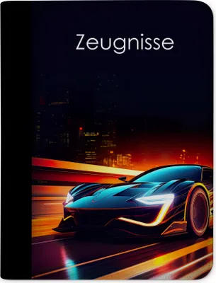Produktbild von Kinder Zeugnismappe, Zeugnis Ordner A4, Auto dark
