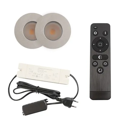 Produktbild von Olucia - DICO - Einbauleuchte für Treppenhaus – Chrom – 2 Lampen