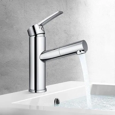 Produktbild von Famanu Waschbeckenarmatur mit ausziehbarer Dusche - Chrom