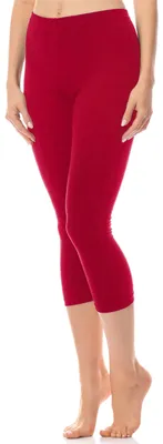 Produktbild von Antié Damen Leggings 3/4 aus Baumwolle AN60-101 (Rot, S)