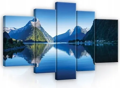 Obrázok produktu pre Obrazy na plátne Hory Príroda Krajina SET 100x60 cm 5 kusov Moderné obrazy na plátne Obrazy na plátne Obrazy na plátne Spálňa Obývacia izba Obrazy na stenu Umenie Vytlačiť Obraz na plátne Pripravené na zavesenie