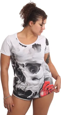 Obrázok produktu pre Dámske tričko Yakuza Floating Curved Crew Neck, Weiß, S