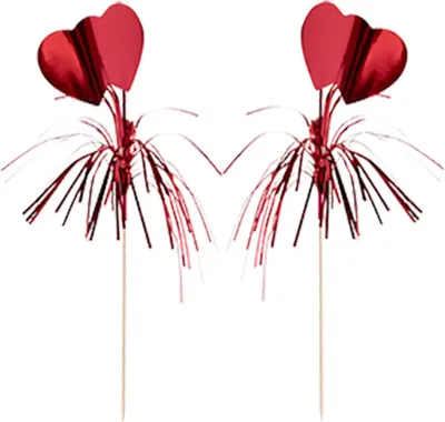 Produktbild von 100 Deko-Picker 22 cm rot "Amore"