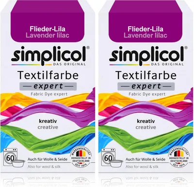 Produktbild von Simplicol Textilfarbe expert Flieder-Lila 150g - Farbe zum Färben (2er Pack)