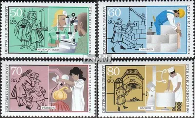 Produktbild von Briefmarken BRD (BR.Deutschland) 1986 Mi 1274-1277 (kompl.Ausgabe) gestempelt Jugend: Handwerksberufe