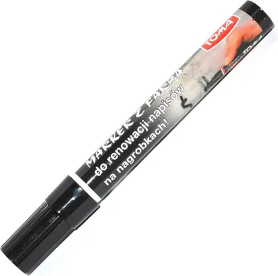 Image de Toma Oil Marker Round Black pour la restauration des pierres tombales TO-448