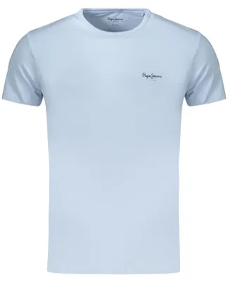 Produktbild von Nachhaltiges Herren T-Shirt Blau: Slim Fit, Print & Rundhals