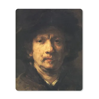 Produktbild von MuchoWow® Mauspad Mousepad Selbstbildnis - Rembrandt van Rijn 30x40 cm - Mousepads - Maus Mat - Pad - Mausunterlage - Mausmatten