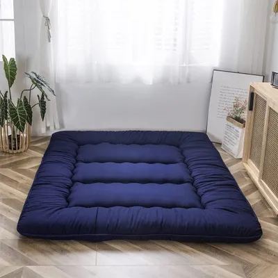 Japanische Futonmatratze, 10 cm dick, 150x200 cm, marineblau