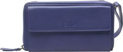 Produktbild von Esquire Leder Geldbörse Handytasche Peru Phone Wallet Bag Night Blue blau