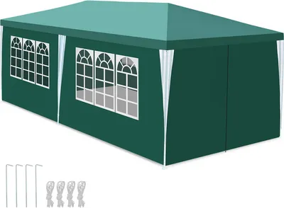 Immagine prodotto di TolleTour gazebo da giardino - gazebo da giardino, tenda da birra per mercati e feste, ideale per matrimoni verde 3x6m