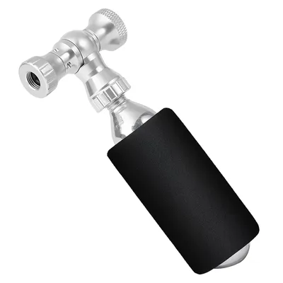 Obrázek produktu pro ROCKBROS CO2 pumpa na kolo – kompaktní CO2 inflátor, hliníková, pro ventily Presta a Schrader (bez kartuše), stříbrná
