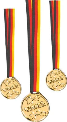 Produktbild von 6 Medaillen aus Kunststoff
