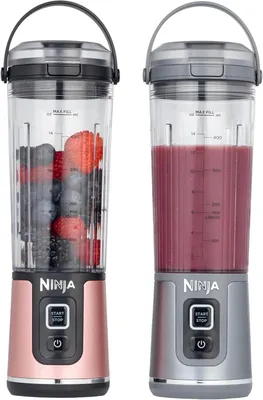 Produktbild von Ninja Blast Kabelloser Mini-Mixer, 530 ml, 2er-Pack, Auslaufsicherer Trinkdeckel