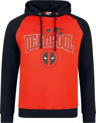 Produktbild von Deadpool Kapuzenpullover Herren Logo rot/schwarz XXL