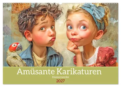 Produktbild von Amüsante Karikaturen - Humorwerke (Wandkalender 2027 DIN A2 quer), CALVENDO Monatskalender