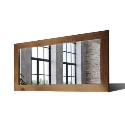 Obrázek produktu pro 180x100 Velké zrcadlo v dubovém rámu na zeď LDR224 Oak Brown Hladký povrch