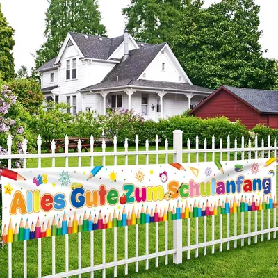 Willkommensbanner 300x50 cm für den ersten Schultag