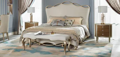 Produktbild von Schlafzimmer Set Bett 2x Nachttisch Konsole Betten Doppel Hotel Polster 3tlg.