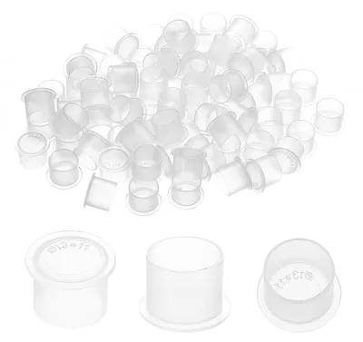 Tätowierfarbbecher 300 Stück, transparent, Kunststoff, M