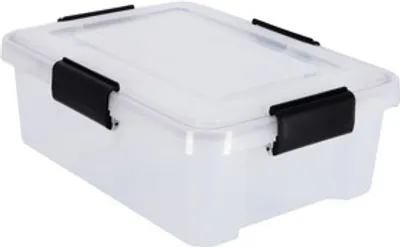 Produktbild von IRIS Ohyama Water Proof Aufbewahrungsbox 10,0 l transparent, schwarz 29,0 x 39,0 x 14,6 cm
