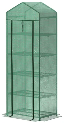 Obrázek produktu pro Mini skleník pro balkon a zahradu – 5 úrovní | Barva: zelená | Rozměry: 49 x 69 x 193 cm