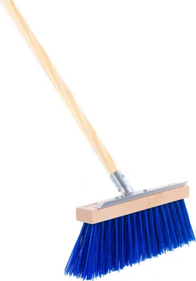Produktbild von BawiTec Spezial Schneebesen Winterbesen 35cm mit Stiel 140cm Eiskratzer blau Schneefeger