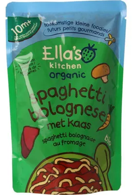 Productafbeelding van Ella's Kitchen Spaghetti Bolognese Met Kaas 10+ Maanden (190 gr)