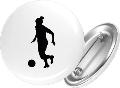 Produktbild von Huuraa Button Soccer Fußball 25mm rund mit Sicherheitsnadel Ansteckbutton Geschenkidee