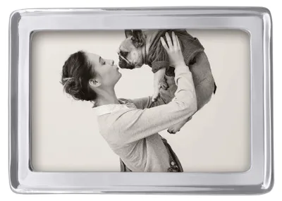 Bilderrahmen 4x6 Zoll, recyceltes Aluminium, Silber