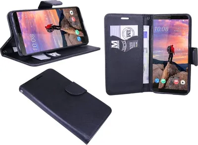 Produktbild von HTC U12 Plus Handyhülle Buch Tasche Smartphone Schutzhülle Schwarz