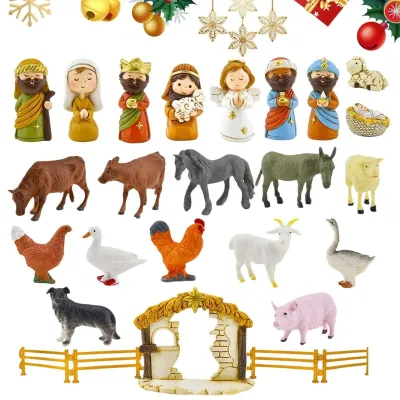 Productafbeelding van Adventskalender met 24 Kleine Figuurtjes voor Kerst