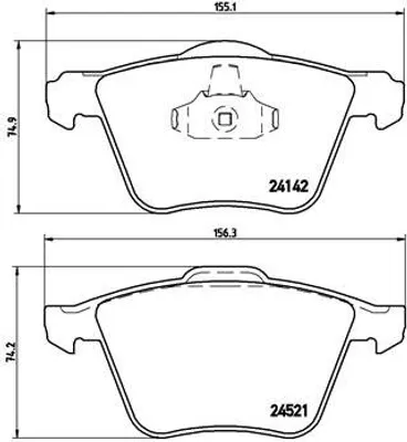Produktbild von Brembo Bremsbelagsatz, Scheibenbremse Vorderachse P 24 077