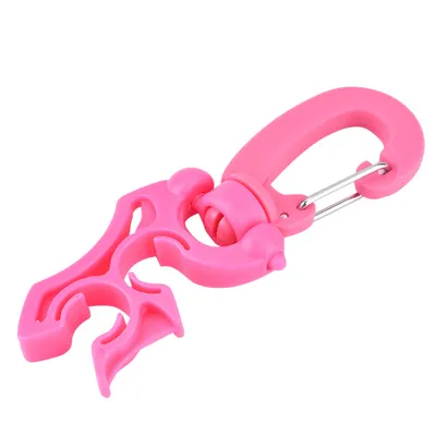 Productafbeelding van Duikuitrusting: Dubbele BCD-slanghouderclip, regulatorhouder, gespsluiting voor snorkelen (roze)