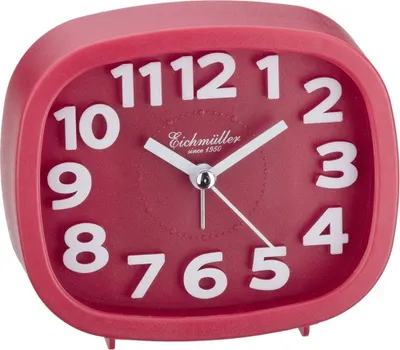Produktbild von Eichmüller Wecker rot schleichende Sekunde Quarz Analog Kunststoff