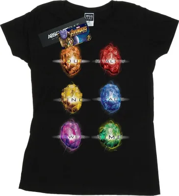 Produktbild von Marvel - "Avengers Infinity War Infinity Stones" T-Shirt für Damen BI9251 (XL) (Schwarz)