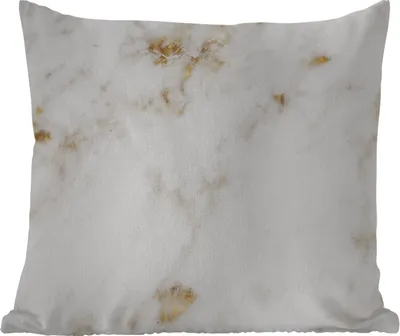 Produktbild von MuchoWow® Outdoor Kissen - Marmor - Gold - Weiß - 60x60 cm - Wetterfest - Lounge Kissen - Dekoration - Schlaf Kissen
