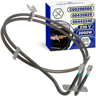 Obrázek produktu pro Topný element pro troubu, 230 V, 2000 W, s originálním kódem 00435829, 435829, 00443340, 443340, určený pro model C00298566