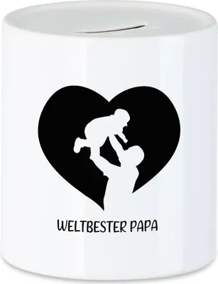 Produktbild von Weltbester Papa Spardose Spruch Liebe Vatertag Geschenkidee Bester Papa Dad