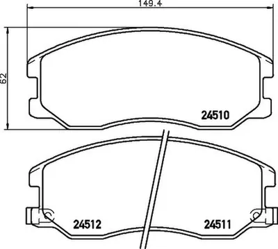Produktbild von HELLA Bremsbeläge Satz Vorne Bremsklötze für CHEVROLET CAPTIVA (C100, C140) 8DB 355 013-121