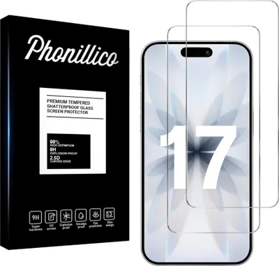 Produktbild von Hartglas für iPhone 17 [2 Stück] Displayschutzfolie Screen Protector Film Anti-Kratzer Glas Resistant Phonillico®