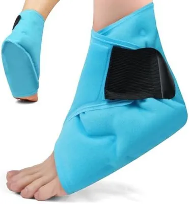 Produktbild von AOOWU Kühlmanschette Fuß Knöchel Gel Kühlpads, 1 Paar Knöchel-Eisbeutel zur Schmerzlinderung, Heiß-Kältetherapie-Gel, Wiederverwendbares Eiskalt, für Fußverletzungen, Knöchelschwellungen