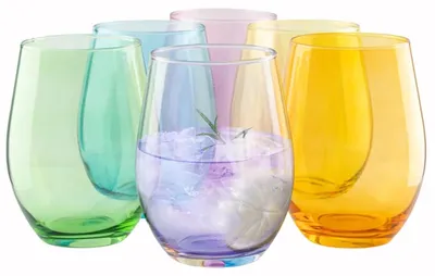 Immagine prodotto di Omgoods - Set di 6 bicchieri da cocktail colorati per bevande