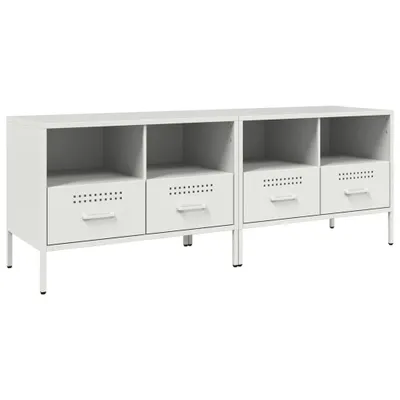 Image de vidaXL Armoires TV 2 pcs. Blanc 68x39x50,5 cm Acier